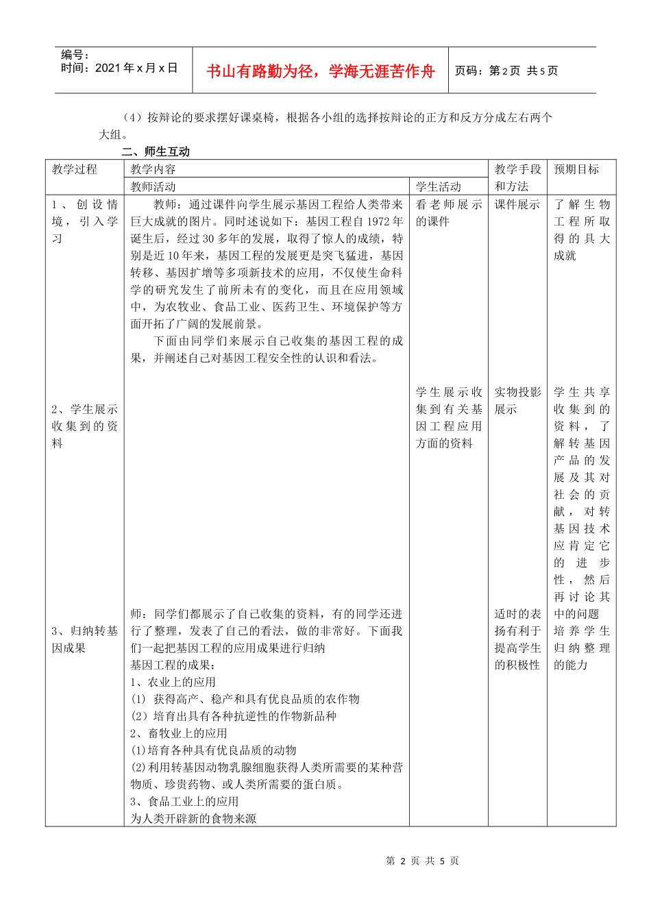 基因工程的应用及安全性_第2页