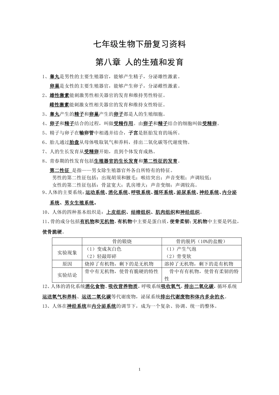 七下生物复习提纲_第1页