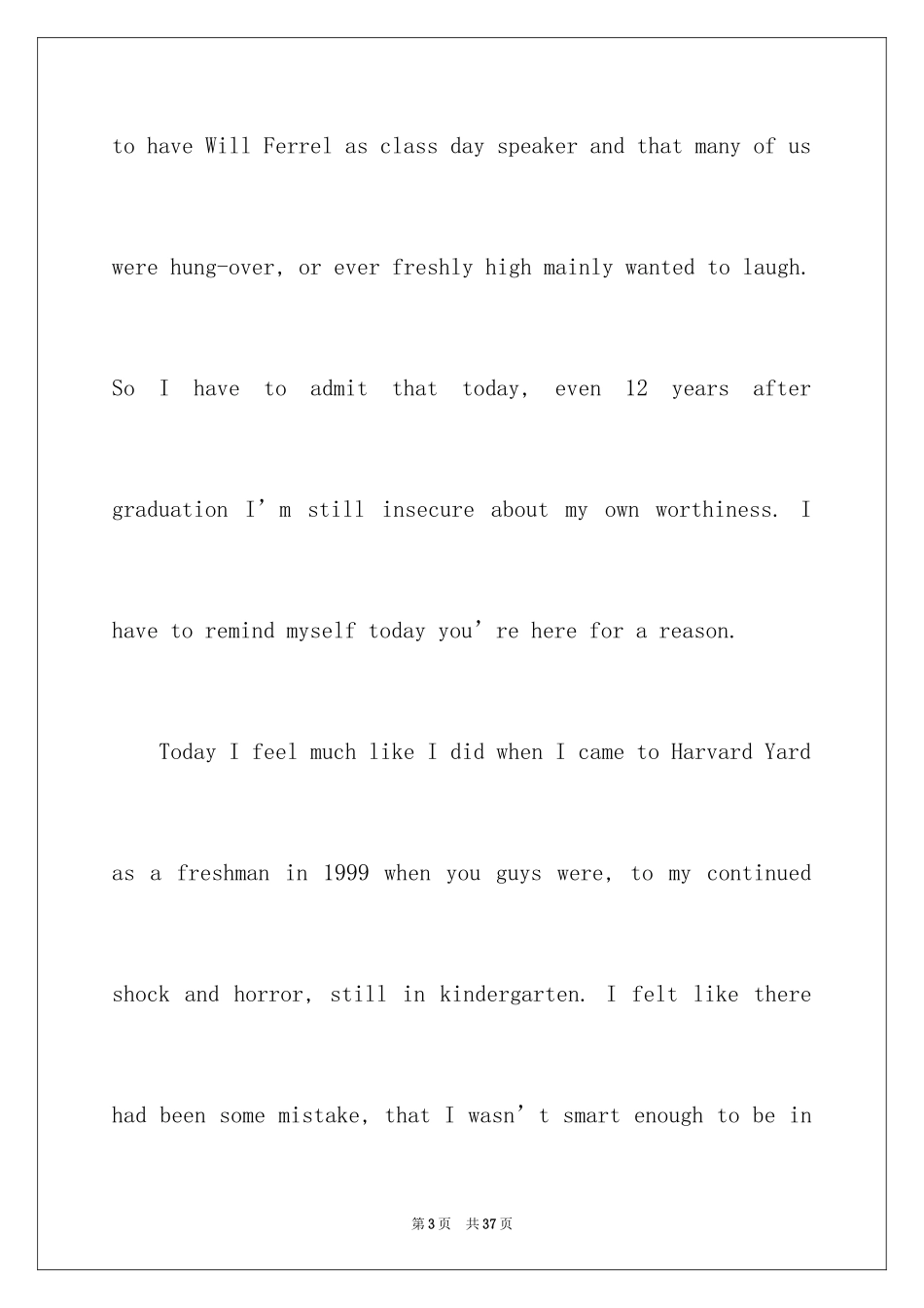 2024娜塔莉波特曼哈佛演讲稿_第3页