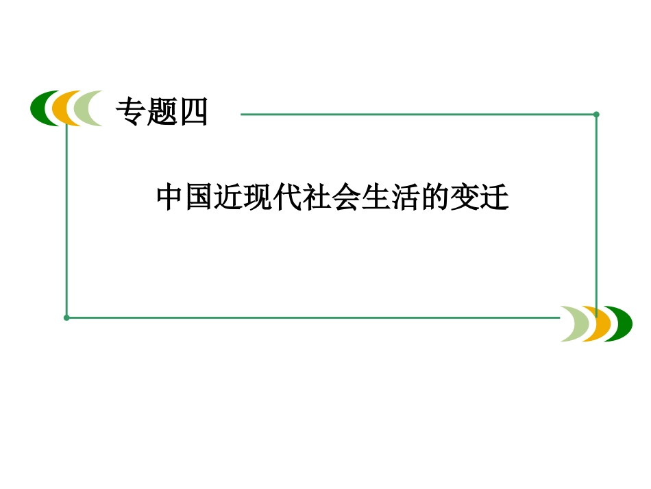 中国近现代社会生活的变迁专题复习_第1页
