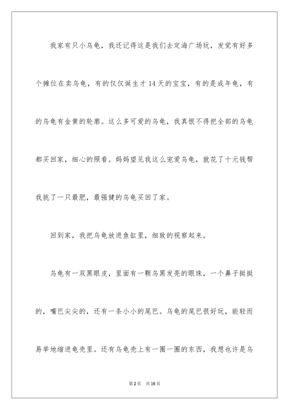 2024乌龟的三年级作文_8_第2页
