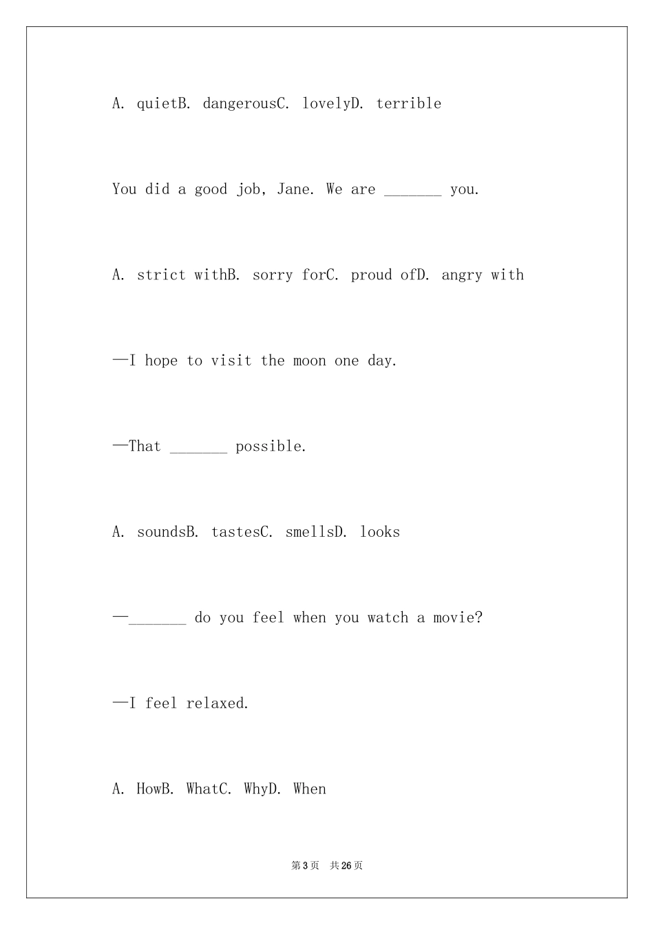 2024外研版英语八年级下册 Module 1 Feelings and imp_第3页