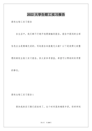 2024大学生钳工实习报告_2
