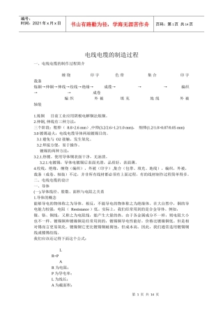 电线线材制作过程