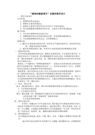 《植物的激素调节》多媒体教学设计