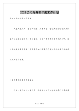 2024公司财务部年度工作计划_1