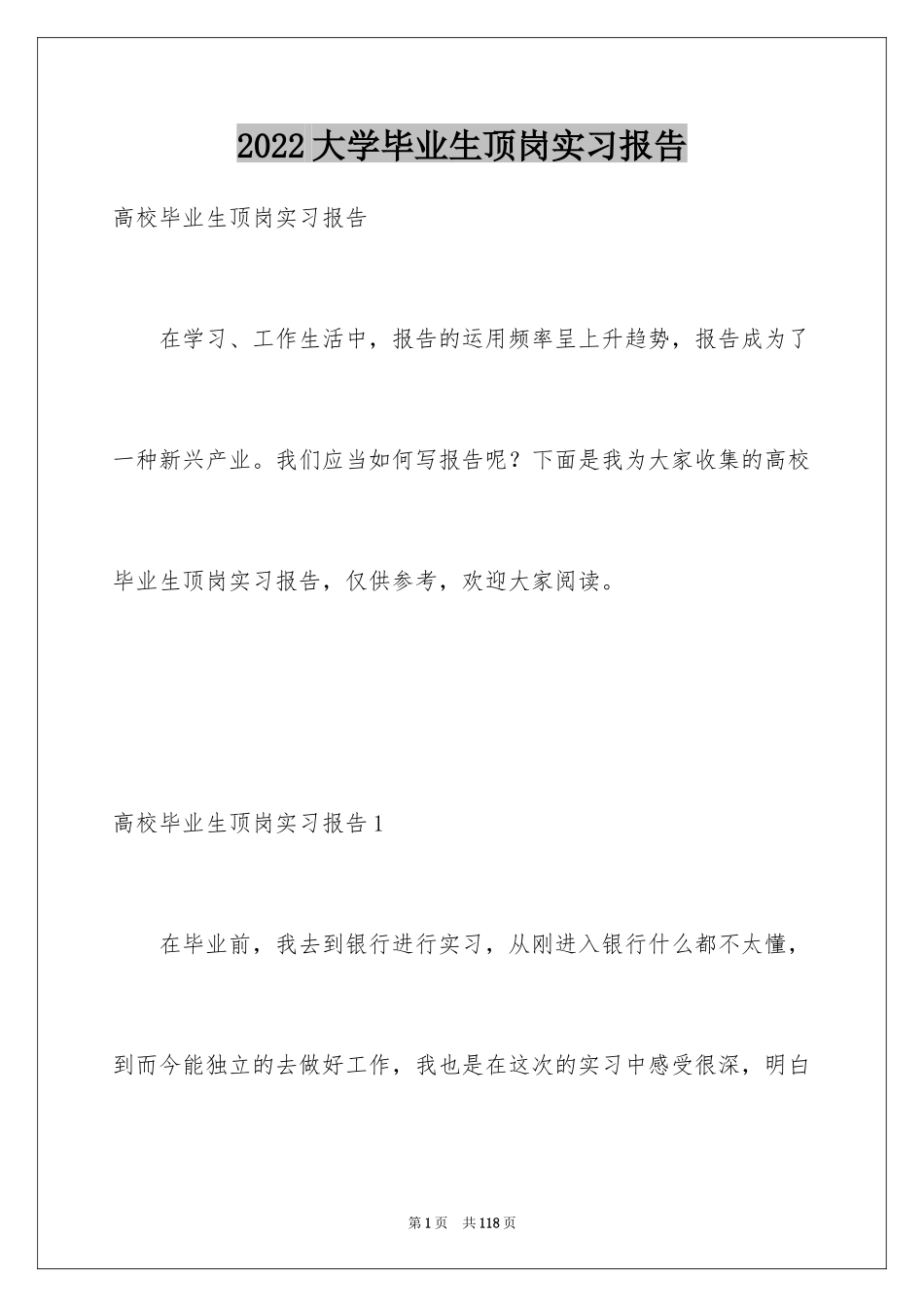 2024大学毕业生顶岗实习报告_5_第1页