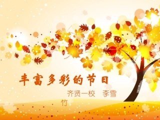丰富多彩的节日PPT