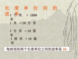 量的计量长度单位和面积单位PPT课件