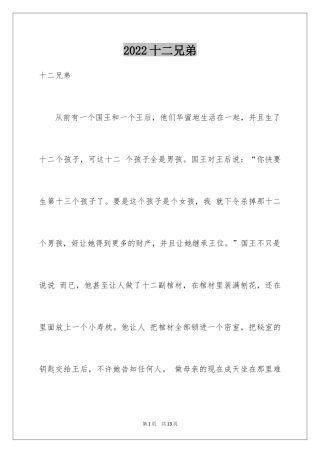2024十二兄弟