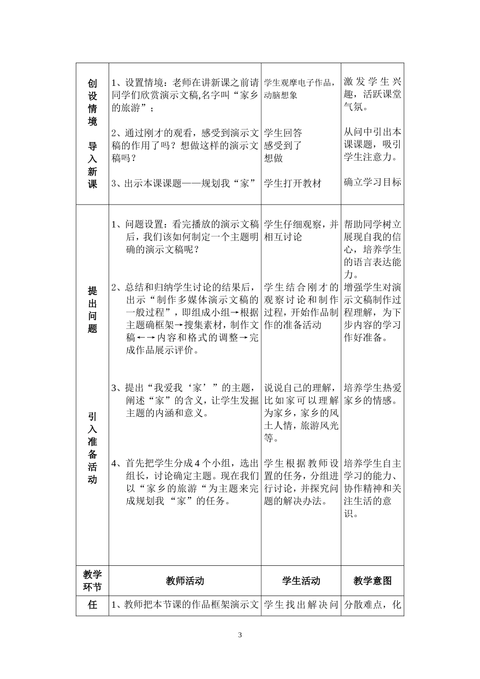 《规划我“家”》教学设计与反思_第3页