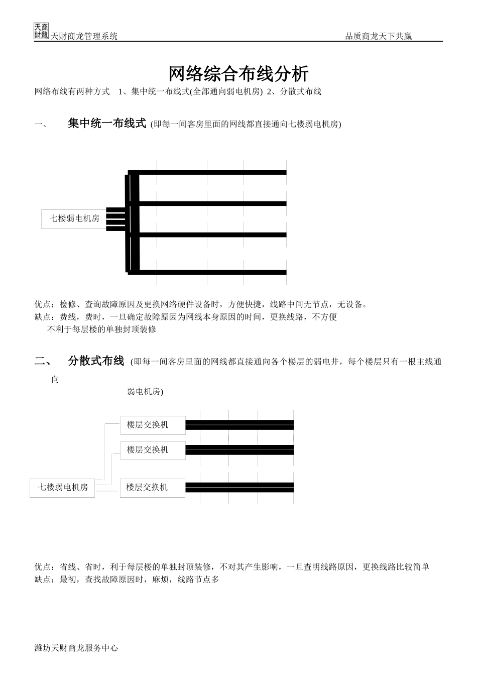 四星级酒店弱电布线方式分析报告_第2页
