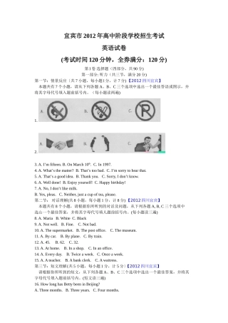 2012四川宜宾word