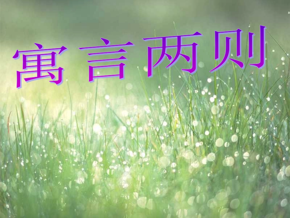 二年级语文下册《寓言两则》课件之一_第1页