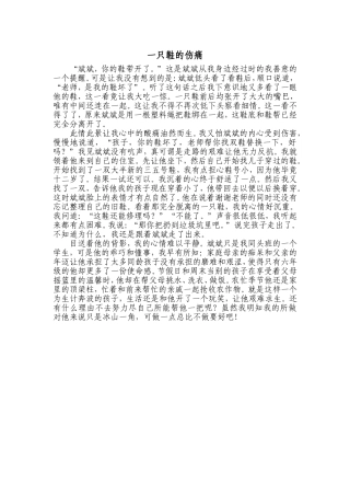 一只鞋的伤痛