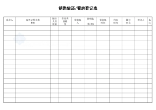 钥匙借还看房登记表_secret