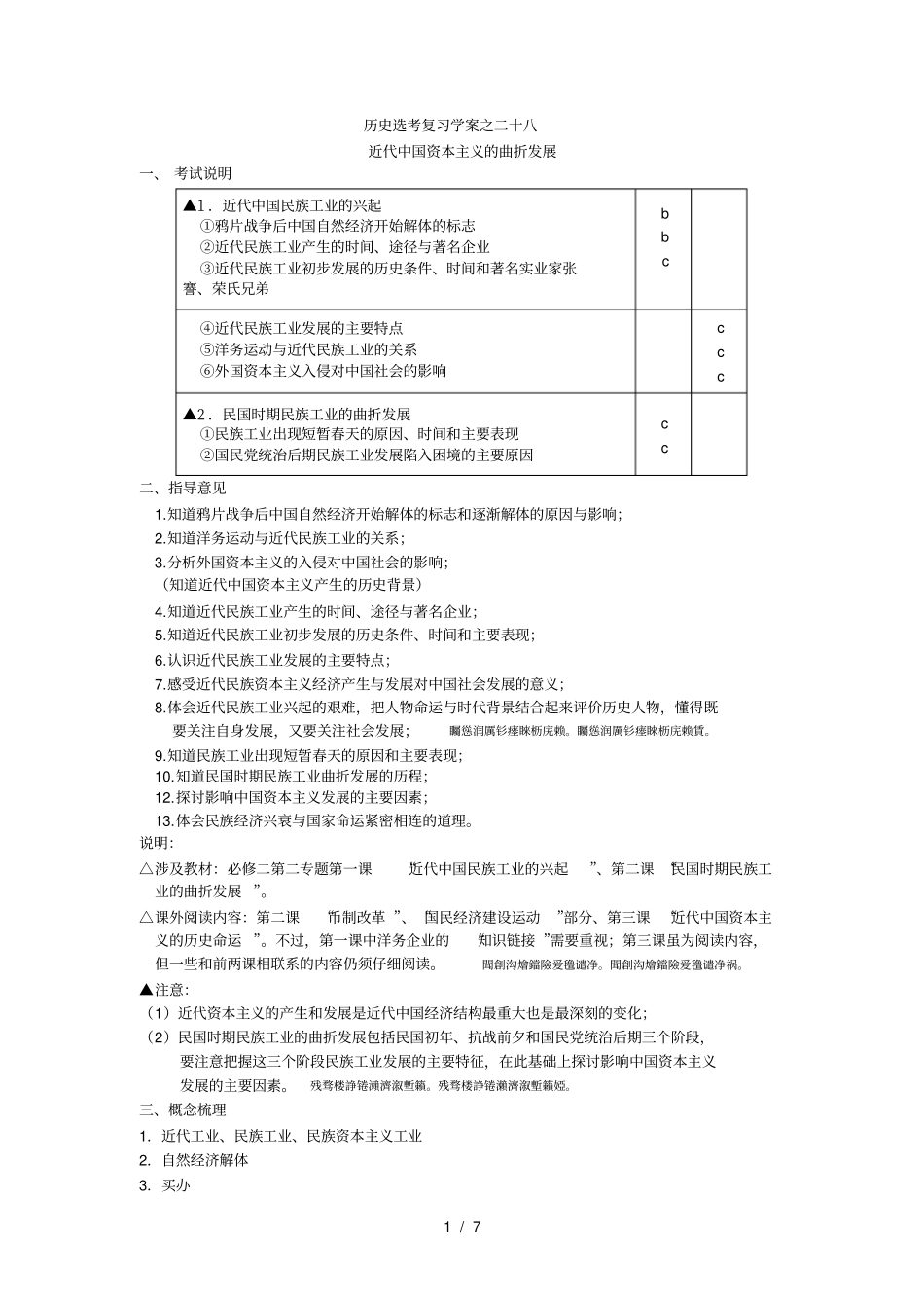 历史选考复习学案之二十八001_第1页
