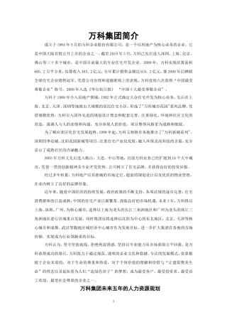 某某集团未来五年人力资源战略规划