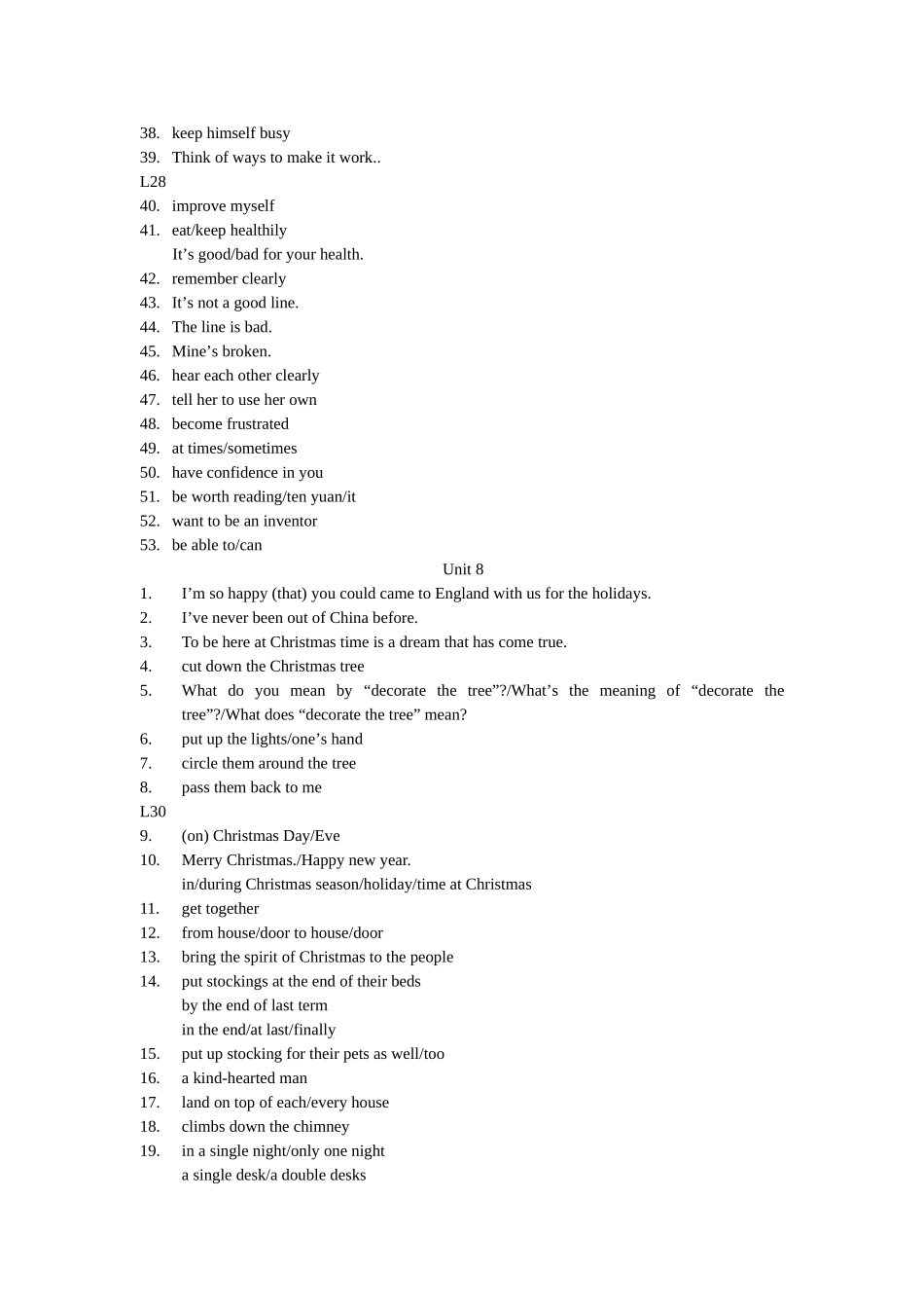初三U7-U9词组_第2页