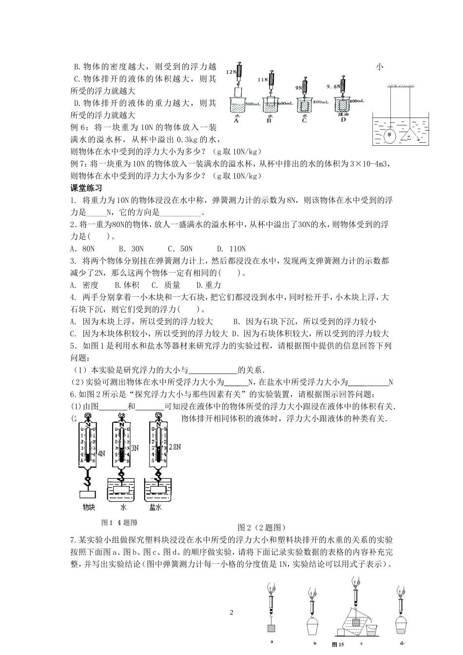 阿基米德原理教案_第2页