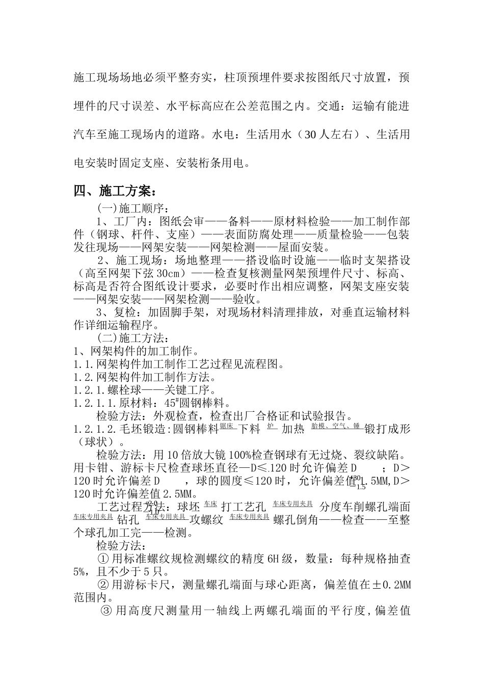 XXX中学体育馆网架及屋面板工程安装施工组织设计（DOC12页）_第2页