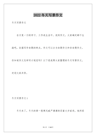 2024冬天写景作文_18