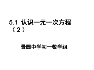 认识一元一次方程 (2)