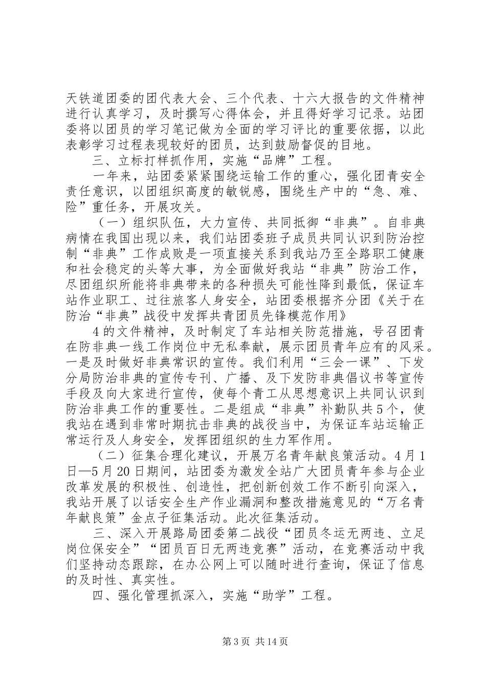 20XX年团工作总结_第3页