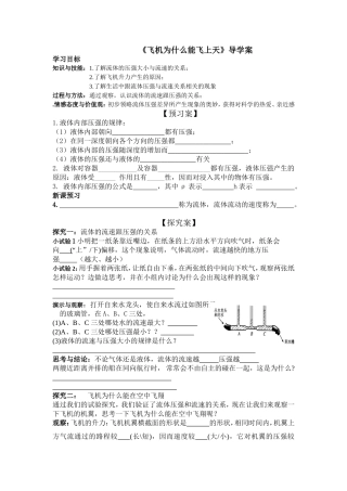 飞机为什么能上天导学案