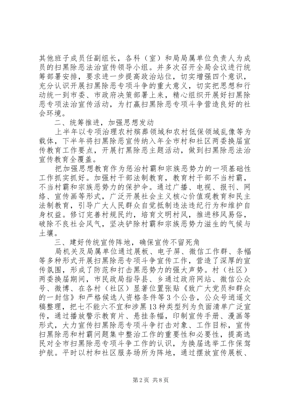 20XX年扫黑除恶工作总结范文精选_第2页