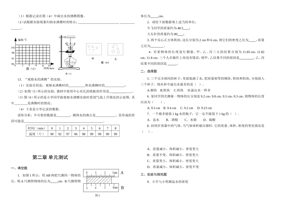 初二物理第一学期寒假作业_第2页