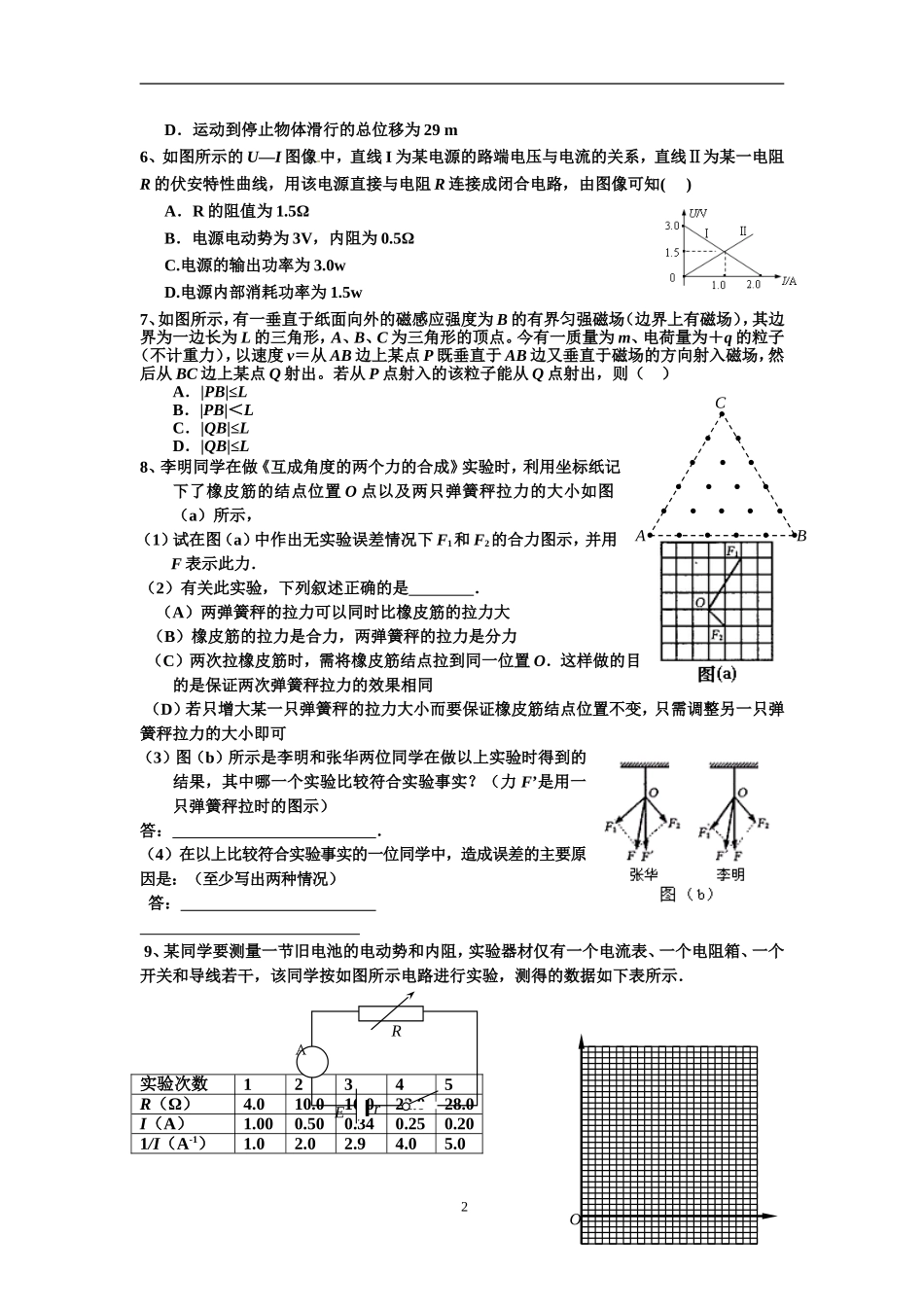 成都树德中学一诊复习综合卷二_第2页