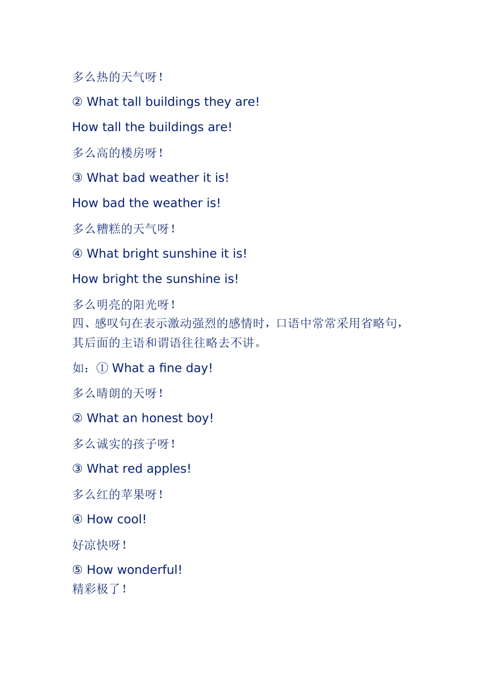 初中英语语法之感叹句_第3页