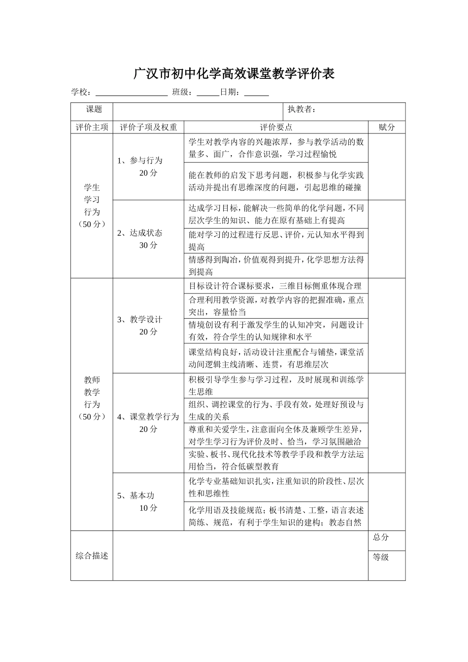 初中化学高效课堂指导意见_第3页