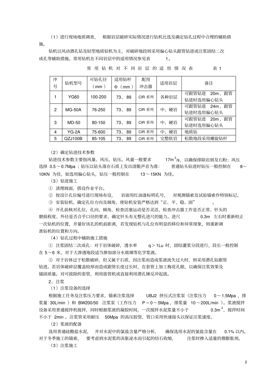 压力分散型锚索施工工法_第2页