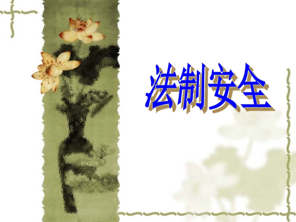 小学生法制安全教育PPT课件_第1页
