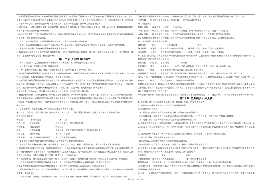 【学生用】七年级下册生物学复习提纲_第2页
