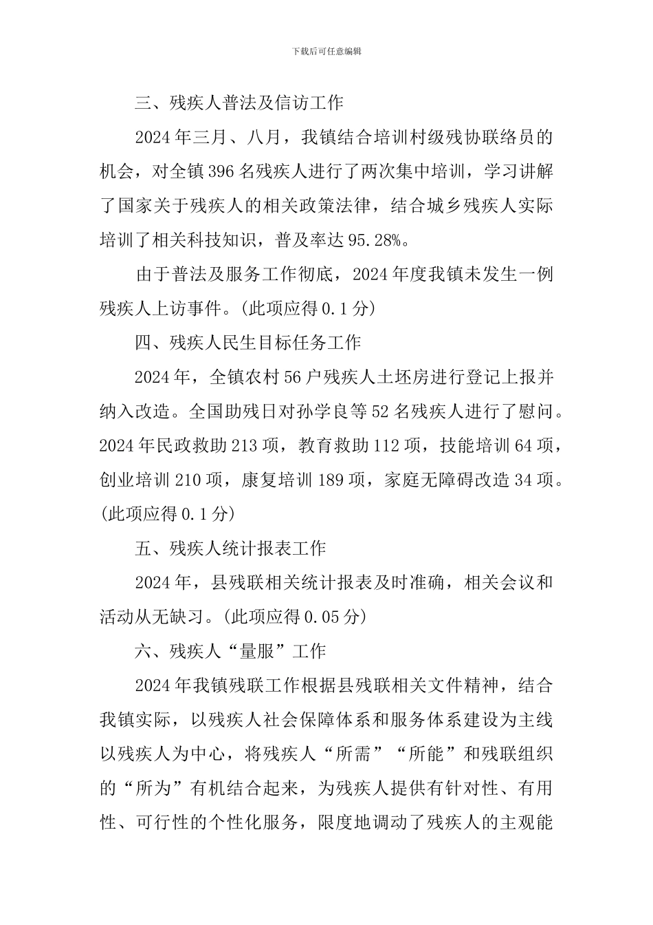 残联工作自查报告_第2页