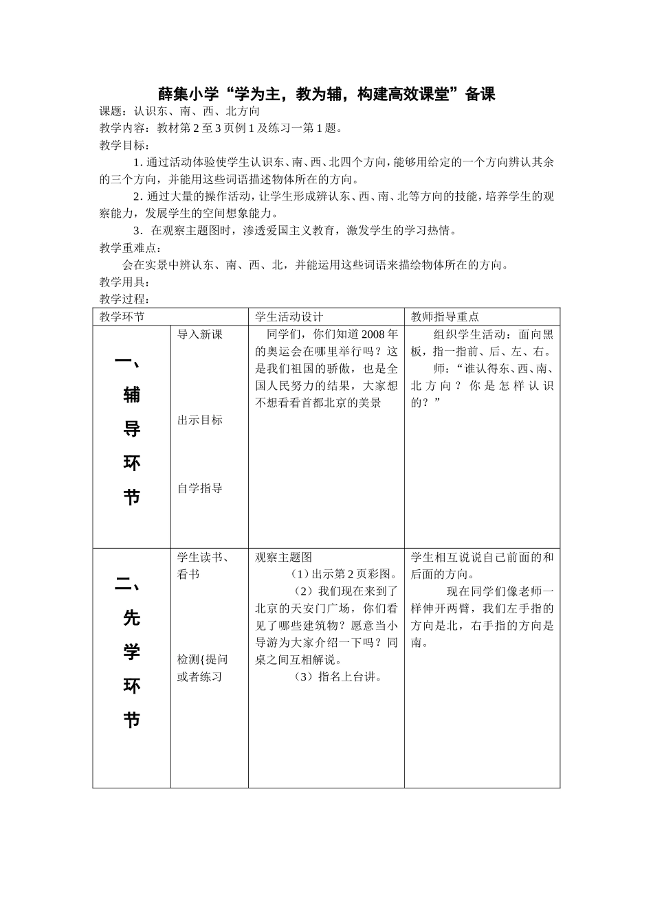 认识东、南、西、北方向_第1页