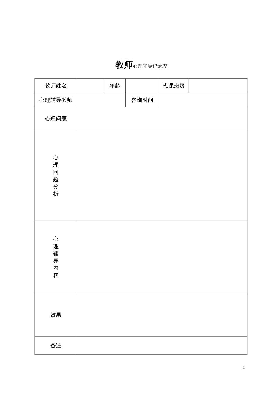 小学心理咨询记录表2013-2014第一学期ok_第2页