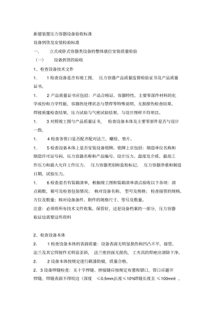 压力容器验收标准讲解