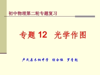 光学作图专题复习