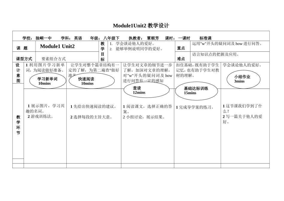 八年级下册1模块2单元EEPO教案_第1页