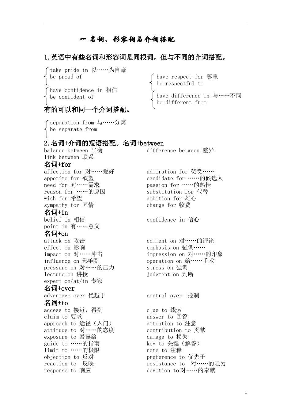 高三搭配词组_第1页