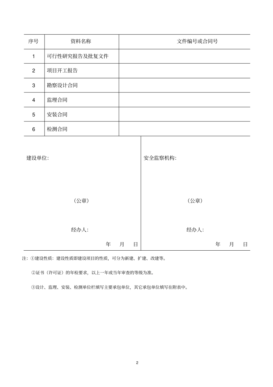 压力管道安装安全质量监督检验申报书_第3页