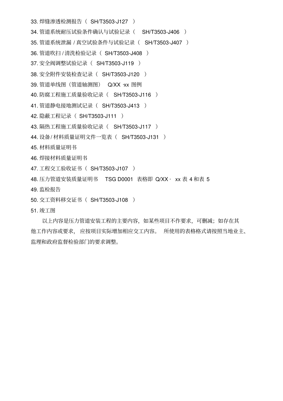 压力管道安装工程交工资料编制一般应包括的内容和装订顺序_第2页