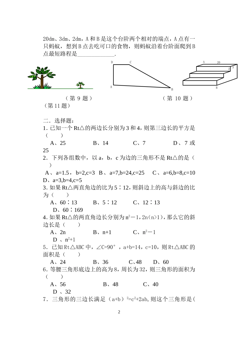 勾股定理测试二_第2页