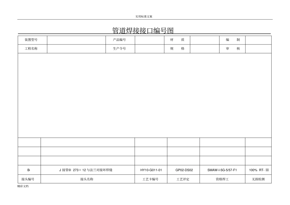 压力管道焊接实用工艺规程_第2页