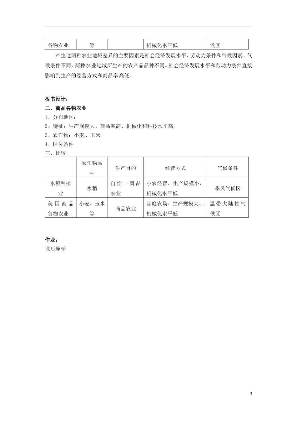 辽宁省大连市四十四中高中地理 《3.2以种植业为主的农业地域类型》教案二 新人教版必修2_第3页