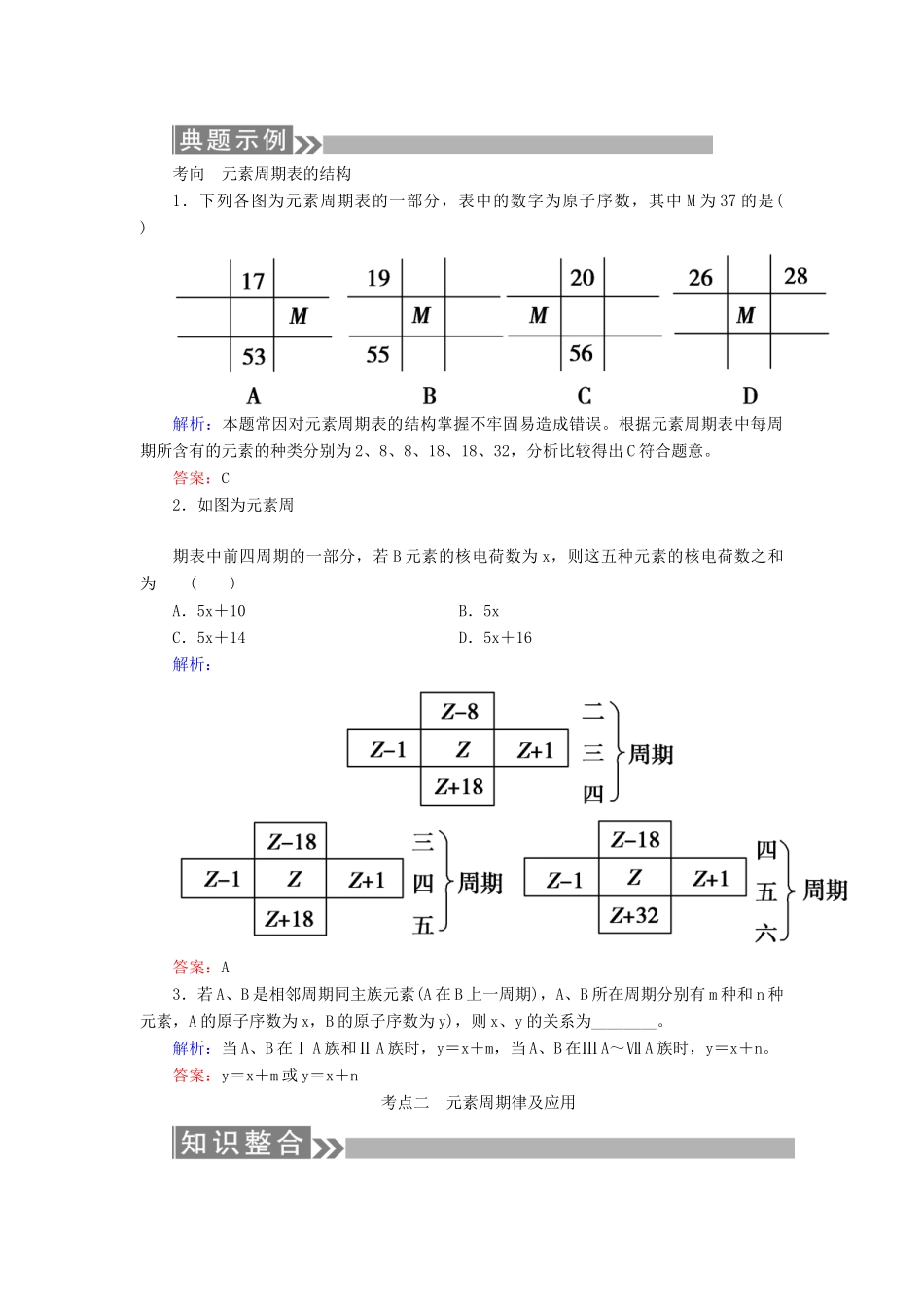 （通用版）高考化学微一轮复习 第18讲 元素周期表与元素周期律学案-人教版高三全册化学学案_第3页